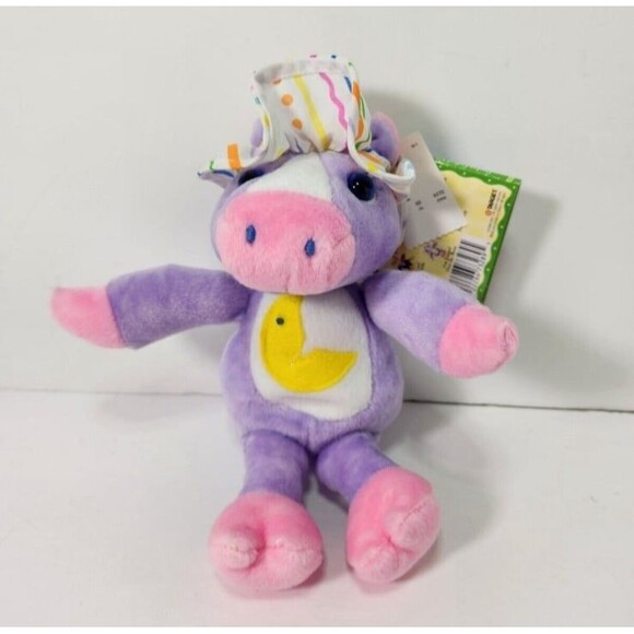 Vintage Cow Jumped Over The Moon Commonwealth Plush 1999 Mother Goose Bean Bag - Picture 1 of 12